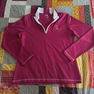 Cleveland Browns 1/4 zip Cutter & Buck Dry Tec Breast Cancer Awareness sz M